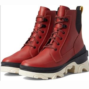 Sorel Women's Brex Lace Waterproof Boot Warp Red, Black, US 7